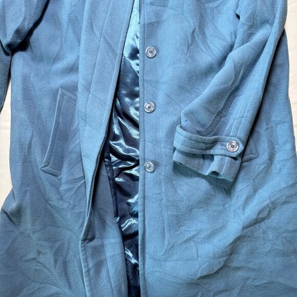 Centigrade Outerwear Blue Wool Blend Longline Coat Sz XL - Picture 10 of 10